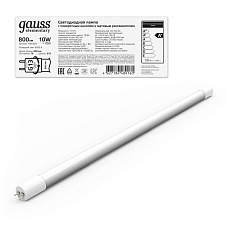 Лампа светодиодная Gauss G13 10W 6500K матовая 93030 1