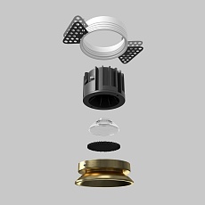 Встраиваемый светодиодный светильник Maytoni Round DL058-12W4K-TRS-BS 2