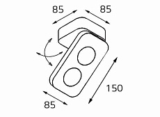 Светодиодный спот Italline 62AC21 white 1
