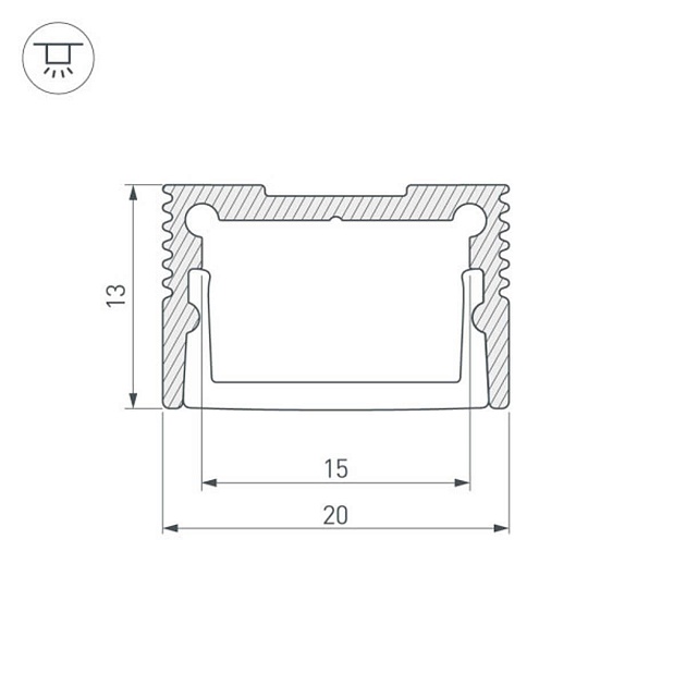 Профиль Arlight SL-SLIM20-H13-3000 ANOD 036036 Фото № 2