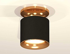 Комплект накладного светильника Ambrella light Techno Spot XS7402102 SBK/PYG черный песок/золото желтое полированное (N7929, C7402, N7014) 2