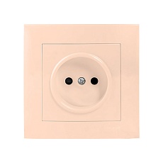 Валенсия розетка 1-местная б/з 10А кремовая с защ. штор. EKF PROxima EWR10-022-20