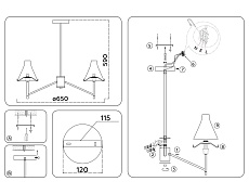 Подвесная люстра Ambrella Light High Light Modern LH57123 1
