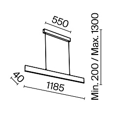Подвесной светодиодный светильник Maytoni Step P010PL-L30W4K 2