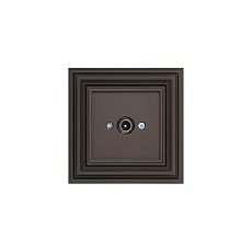 ТВ-розетка оконечная Liregus Retro коричневый омбре 29-026