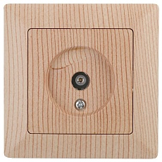 ТВ-розетка ЭРА Intro Solo дерево 4-301-11 Б0043374