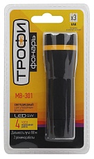 Ручной светодиодный фонарь ЭРА Трофи от батареек 155х90 40 лм MB-301 Б0033750 3