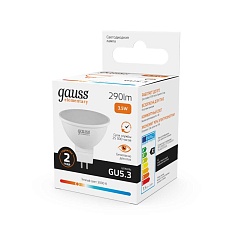 Лампа светодиодная Gauss GU5.3 3.5W 3000K матовая 13514 4