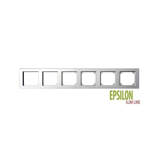 Рамка 6-постовая Liregus Epsilon серебро 28-1906 изображение 1 Рамка 6-постовая Liregus Epsilon серебро 28-1906 Фото № 1