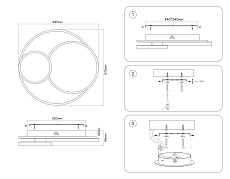 Потолочный светодиодный светильник Ambrella light Acrylica Disk FA7719 2