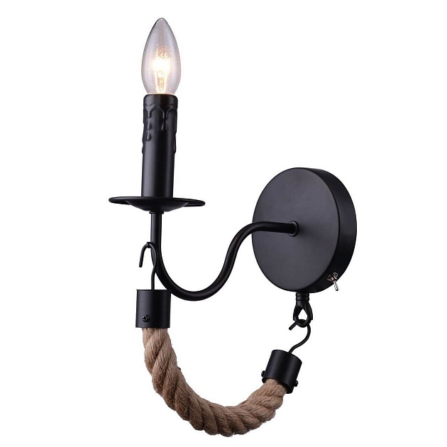 Бра Arte Lamp Marsiglia A8956AP-1BK изображение 1 Бра Arte Lamp Marsiglia A8956AP-1BK Фото № 1