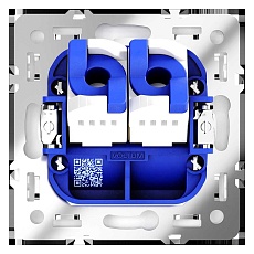 Розетка компьютерная встраиваемая Voltum S70 двойная RJ45+RJ45 кат.6, (белый глянцевый) VLS060201 5