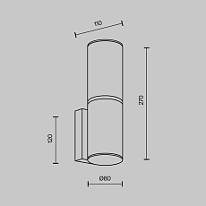 Настенный светодиодный светильник Modelux Modestyle MS.106.270 BS 1