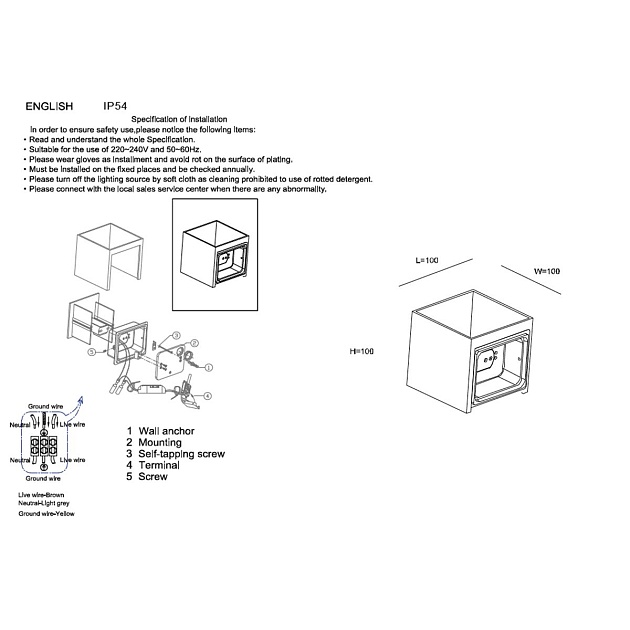 Настенный светодиодный светильник Crystal Lux CLT 520W WH Фото № 2