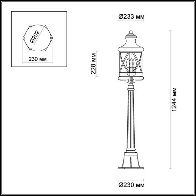 Уличный светильник Odeon Light Nature Sation 4045/3F изображение 4 Уличный светильник Odeon Light Nature Sation 4045/3F Фото № 4