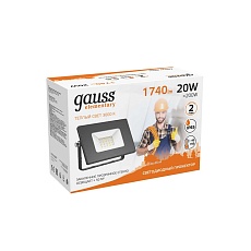 Прожектор светодиодный Gauss Elementary 20W 3000К 613527120 1