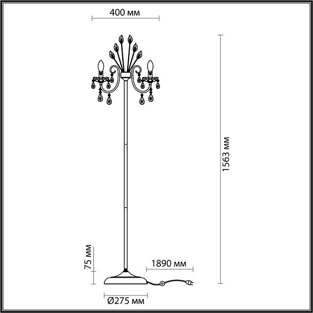 Торшер Odeon Light Hall Versia 4977/3F изображение 5 Торшер Odeon Light Hall Versia 4977/3F Фото № 5