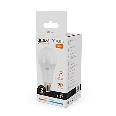 Лампа светодиодная Gauss E27 35W 3000K матовая 70215 4