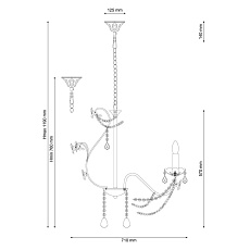 Подвесная люстра Lucia Tucci Fiori Di Rose 186.8 1