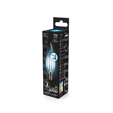 Лампа светодиодная филаментная Gauss E14 7W 4100К прозрачная 104801207 5