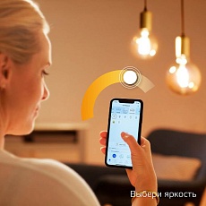 Лампа светодиодная диммируемая филаментная Gauss Smart Home Filament E27 7W 2500K золотистая 1320112 4
