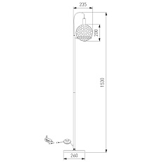 Торшер Eurosvet Gemini 80492/1 черный 1