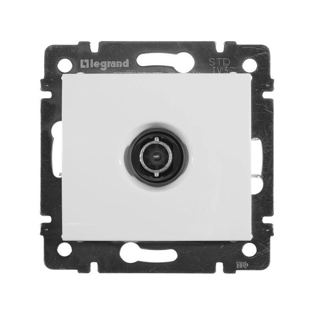 ТВ-розетка проходная Legrand Valena белая 774431 изображение 1 ТВ-розетка проходная Legrand Valena белая 774431 Фото № 1