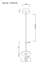 Подвесной светодиодный светильник Moderli Ella V10879-PL 1
