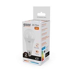 Лампа светодиодная Gauss E27 35W 3000K матовая 70215 1