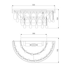 Бра Eurosvet Sophie 60165/2 латунь 1