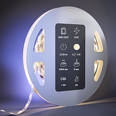 Светодиодная лента Maytoni 12W/m 120LED/m 2835SMD от теплого до холодного 5M 201123 1