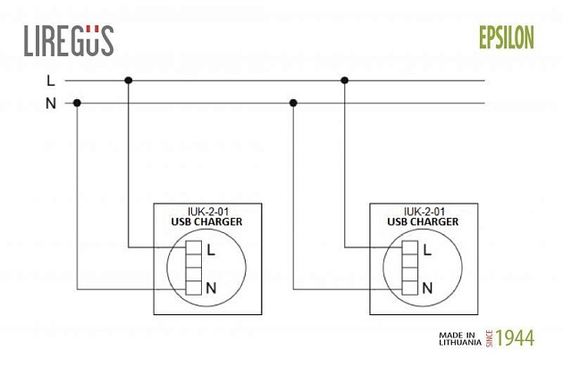 Розетка 2xUSB Liregus Epsilon антрацит 28-1136 изображение 3 Розетка 2xUSB Liregus Epsilon антрацит 28-1136 Фото № 3