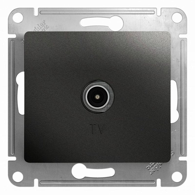 ТВ-розетка Systeme Electric Glossa антрацит GSL000793 Фото № 1