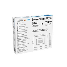 Прожектор светодиодный Gauss 70W 613100370 2