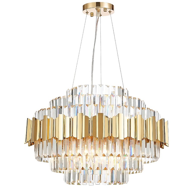 Подвесная люстра Natali Kovaltseva Ruby 81442/10C Gold Фото № 1