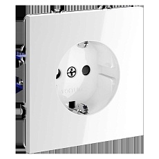 Розетка встраиваемая Voltum S70 с заземлением и защитными шторками, 16А, (белый глянцевый) VLS040201 5