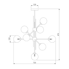 Подвесная люстра Eurosvet Volver 50383 черный Smart 1