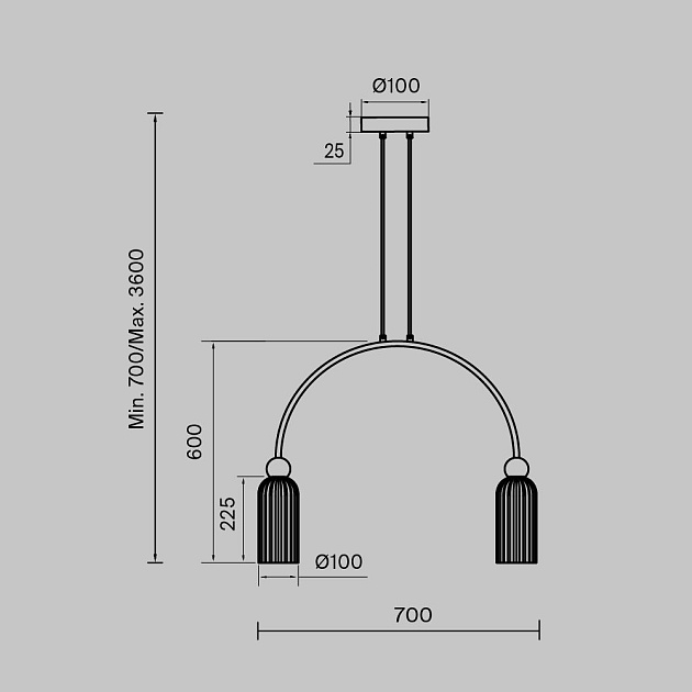 Подвесная люстра Maytoni Antic MOD302PL-02CG Фото № 2