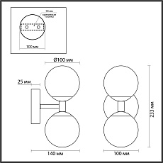 Бра Odeon Light Midcent Lolla 4359/6WL 1