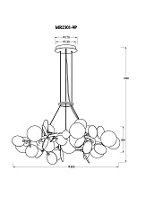 Подвесная люстра MyFar Flavia MR2301-9P 1