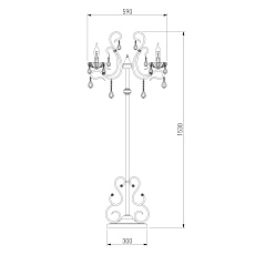 Торшер Eurosvet 12205/3F белый Strotskis 1
