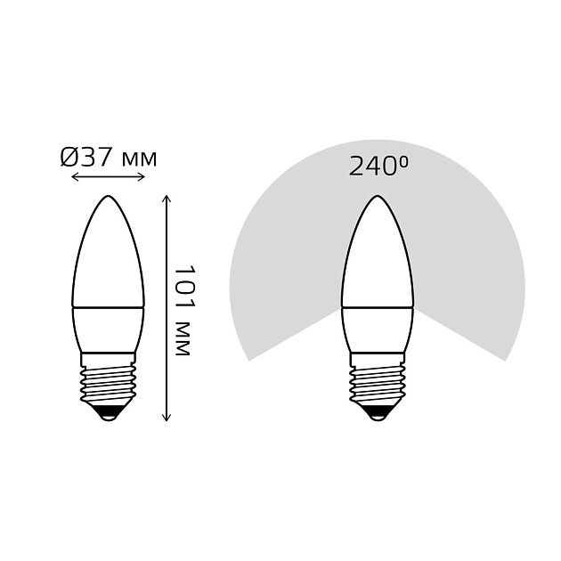 Лампа светодиодная Gauss E27 6.5W 3000К матовая 103102107 изображение 4 Лампа светодиодная Gauss E27 6.5W 3000К матовая 103102107 Фото № 4
