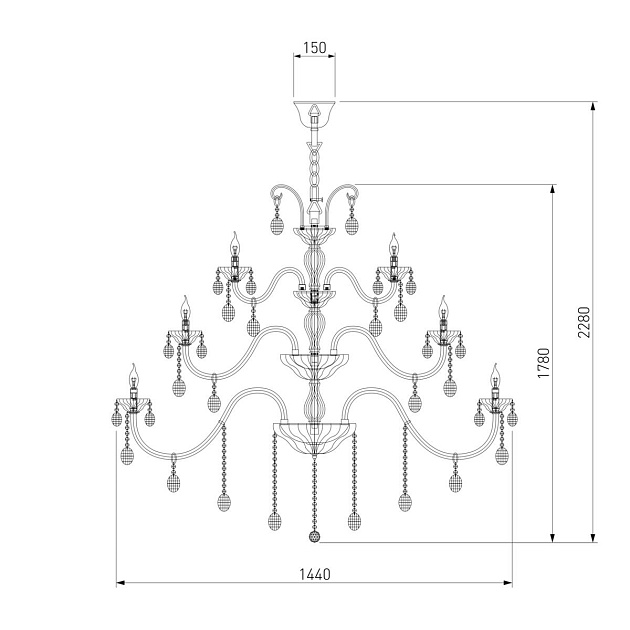 Подвесная люстра Bogates 256/42 Strotskis Фото № 2