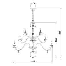 Подвесная люстра Bogates 520/20+14+8 Strotskis 1