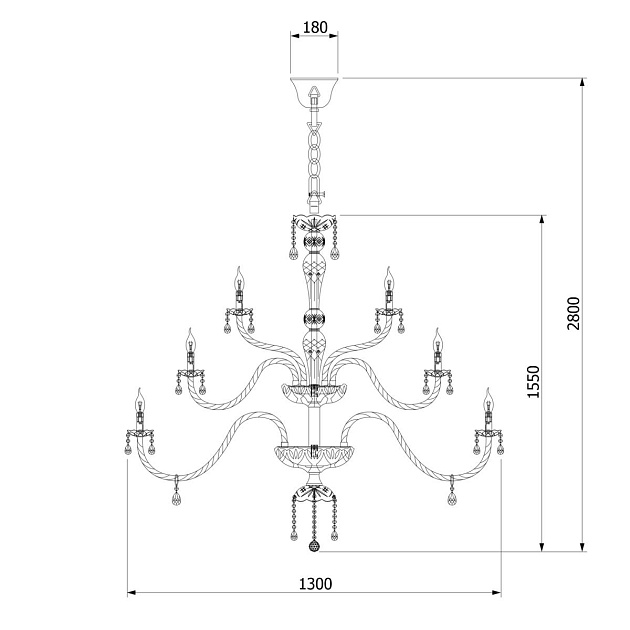 Подвесная люстра Bogates 520/20+14+8 Strotskis Фото № 2