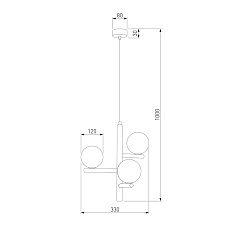 Подвесная люстра TK Lighting 10271 Estera Wood 1