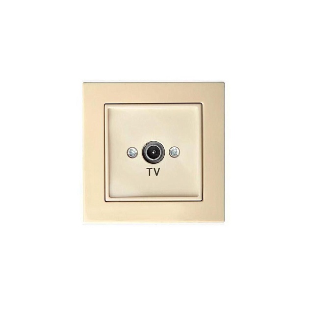 ТВ-розетка проходная Liregus Epsilon бежевый 28-075 Фото № 1