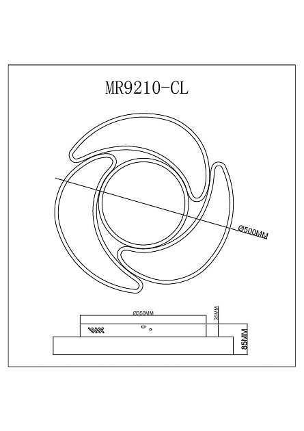Потолочный светодиодный светильник MyFar Ceiling Lysithea MR9210-CL изображение 2 Потолочный светодиодный светильник MyFar Ceiling Lysithea MR9210-CL Фото № 2