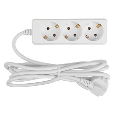 Удлинитель бытовой General GES-16-3x100-3-10m, 16А, 3х1 мм2, 3 места, 10 метров, с заземлением, без вылючателя