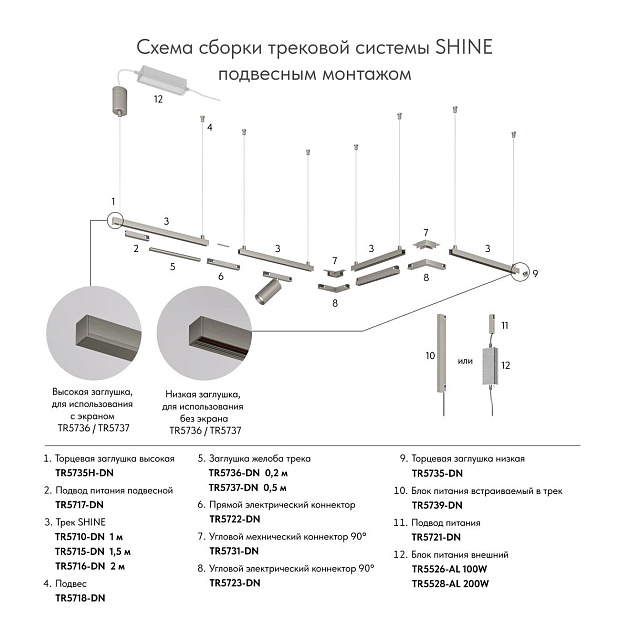 Подвод питания Denkirs Shine Base TR5717-DN изображение 2 Подвод питания Denkirs Shine Base TR5717-DN Фото № 2